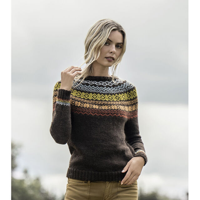 Terrace Gardens Sweater - Blue Sky Fibers - Knitting Pattern 060