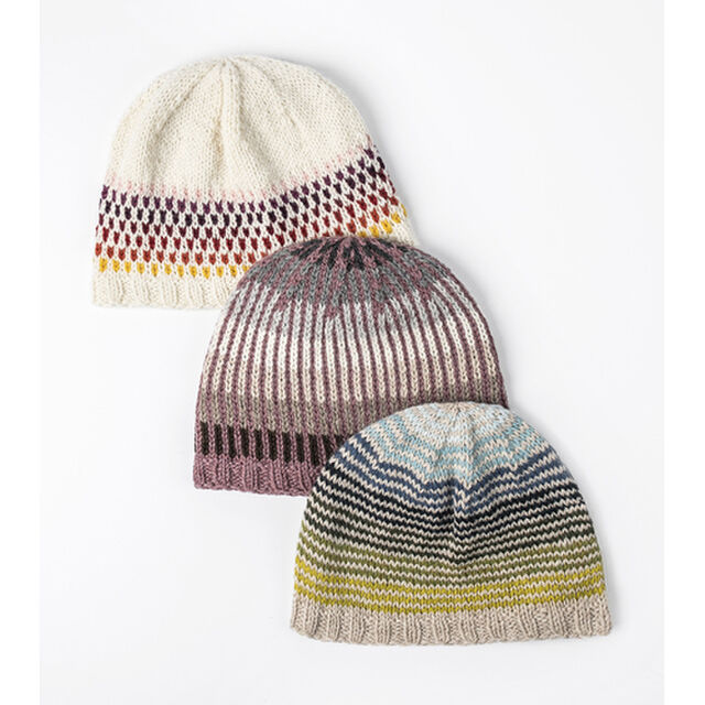 Corning Gradient Hat - Blue Sky Fibers - Knitting Pattern 038