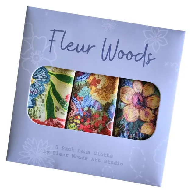 Lens Cloth - Meadow - Set of 3 - by Fleur Woods