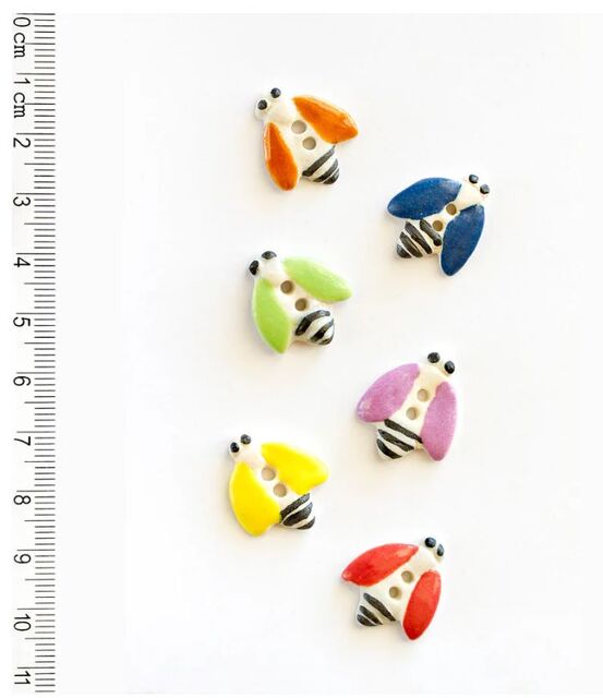 Bee Buttons - Multi Coloured - Incomparable Buttons - L14