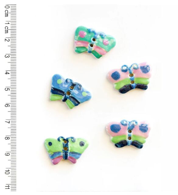 Butterfly Buttons -Multi-coloured -  Incomparable Buttons - L21