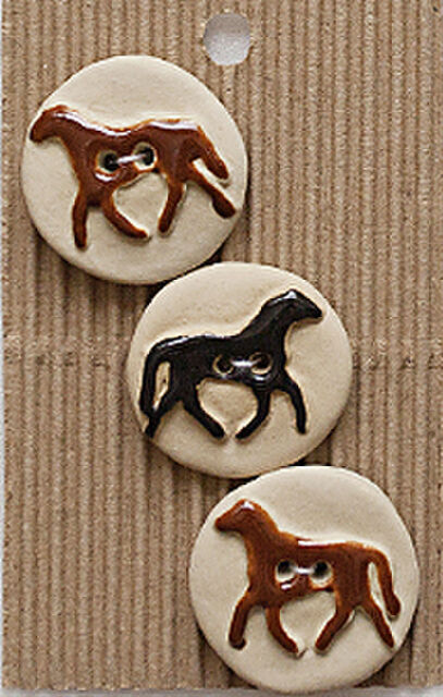 Round Horses - Incomparable Buttons - L122
