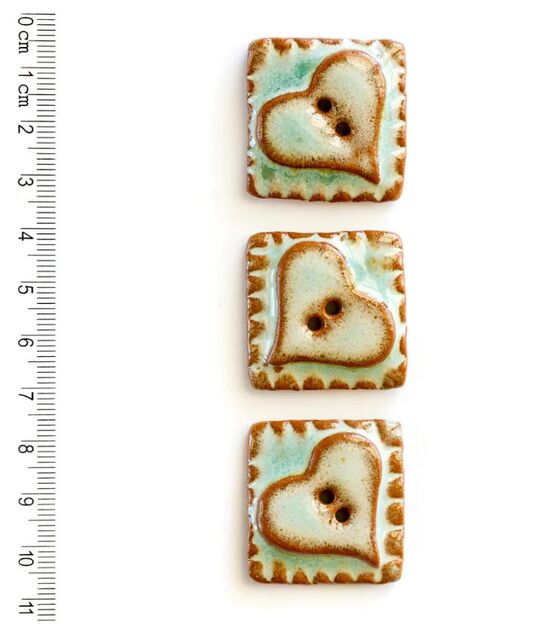 Square Hearts - Incomparable Buttons - L490