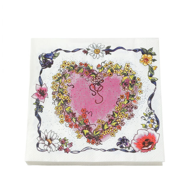 Floral Heart Napkins- N515