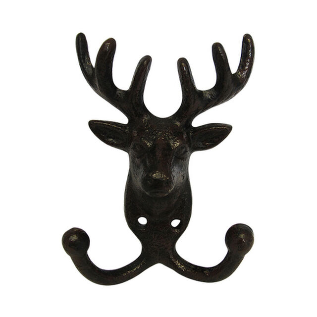 Stag Hook - double - Cast Iron