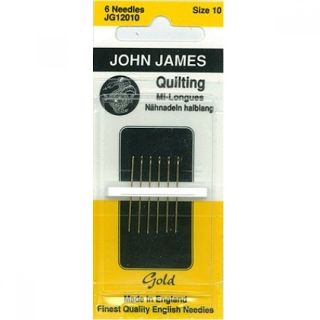 John James Gold Plated Quilting No 10 Needles