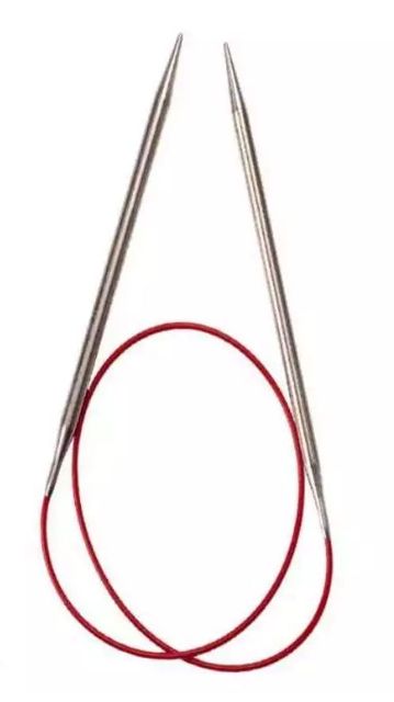 Chiao Goo Red Lace Fixed Circulars - 30cm