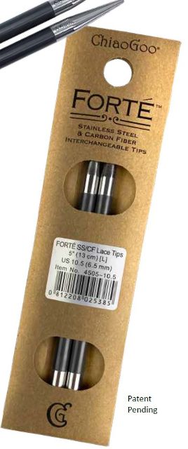 ChiaoGoo FORTE Lace Tips- 13cm SS/CF