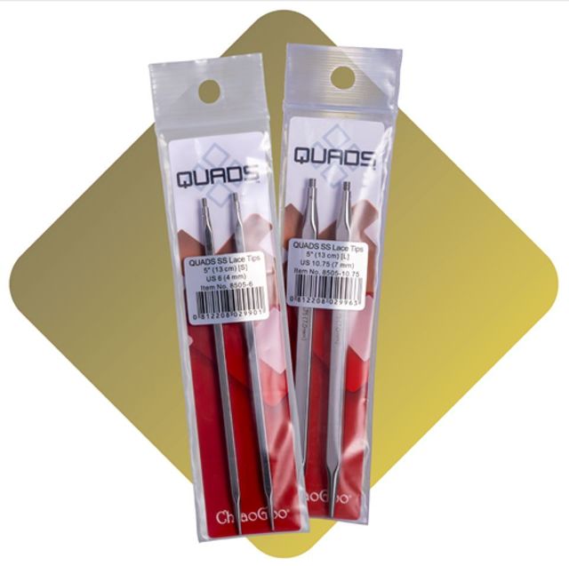 Chiao Goo QUAD Lace Tips 13cm - Interchangable Needles